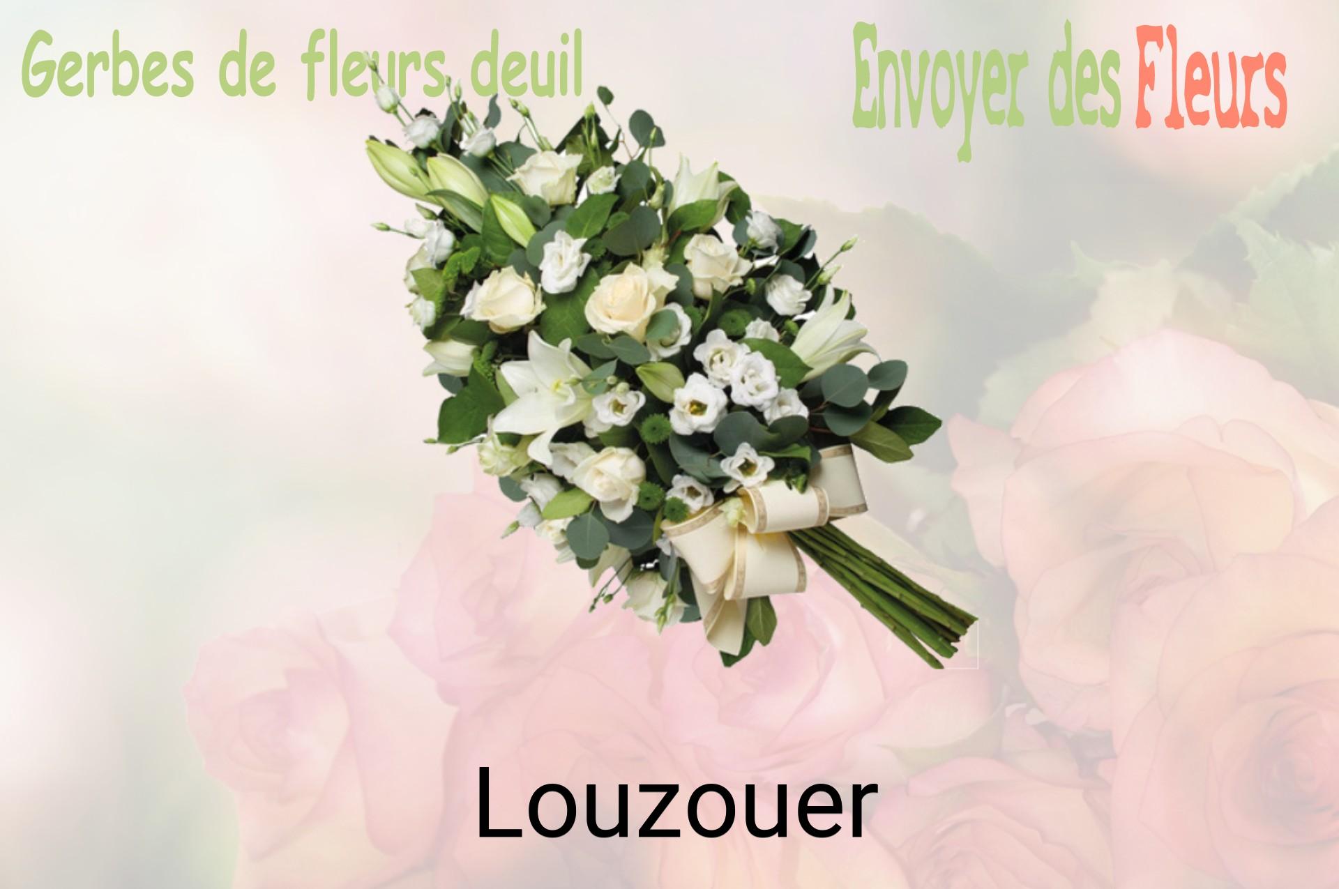 Gerbe de fleurs de deuil livrée à Louzouer